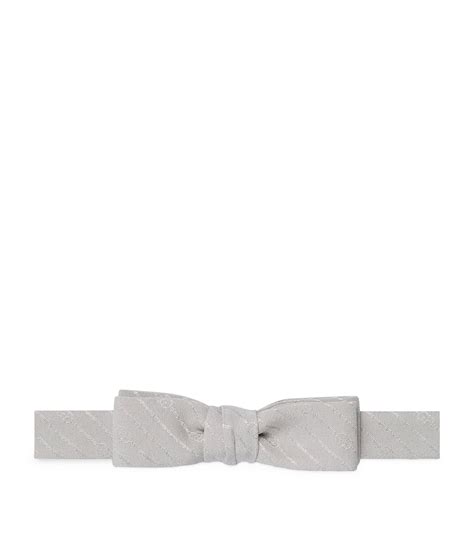 gucci tie grey|gucci bow tie brooch.